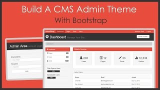 Build A CMS Admin Bootstrap Theme From Scratch [upl. by Henigman]