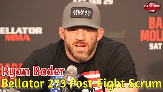 Bellator 273 Ryan Bader On His Next Title Defense Vs Kongo [upl. by Ilene]