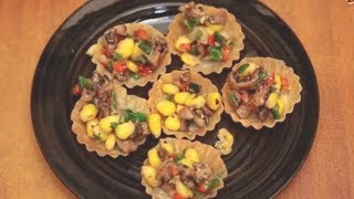 Corn amp Mushroom Tarts  Homemade Mini Tart By Arina  Veg Tart Recipe [upl. by Amaras]