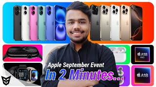 Everything Revealed On iPhone 16 Series Apple Event in 2 Minutes [upl. by Nohtanoj]