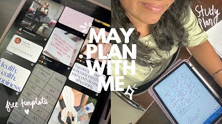 May 2024 digital plan with me Free template amp Student Planner [upl. by Laurentium]