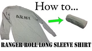 Army Packing Hack How to Ranger Roll Long Sleeve Shirts  Basic Training APFU PT Uniform [upl. by Lacie]