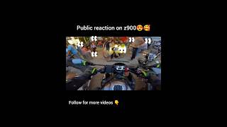 Loudest z900 forever ♾️ public reaction 👀 kawasaki ktmrc390 zx10r reaction shorts [upl. by Corvese343]