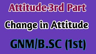 Change in Attitude in Psychology Change in Attitude process of change in attitude [upl. by Barret]