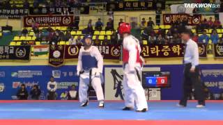 7th Korea Open Taekwondo Championships SemiFinal Male Senior 1 58Kg Kang vs Kim [upl. by Hubing]