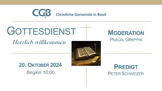 Gottesdienst 20 Oktober 2024 [upl. by Johm924]