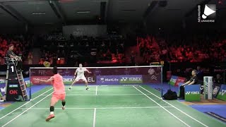 Chen Long vs Viktor Axelsen  MS SF Denmark Open 2015 [upl. by Chancey]