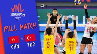 China 🆚 Turkey  Full Match  Women’s Volleyball Nations League 2019 [upl. by Dahsra]