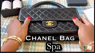 Chanel Bag Restoration At Home Spa  How To Care For Luxury Leather Bags [upl. by Meerak31]