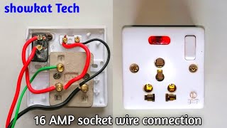 How to make 16 ampere switch socket wiring connection  16 Amp socket board  electric power socket [upl. by Hukill]