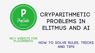 Cryptarithmetic Problems in eLitmus and Repeated Questions for in Exam [upl. by Jada]