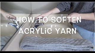 How to Soften Acrylic Yarn [upl. by Ahsikahs]