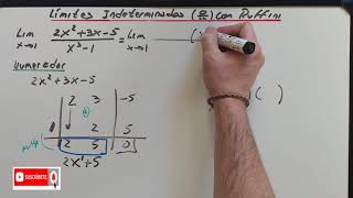 Límites indeterminados 00 con Ruffini [upl. by Duncan]