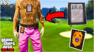 UPDATED HOW TO GET THE IAA BADGE ON ANY OUTFIT GLITCH IN GTA 5 ONLINE 169 No Transfer [upl. by Ahkeber803]