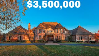 Tour of a luxurious and expensive house in Naperville Illinois USA worth 3500000 [upl. by Lednik]