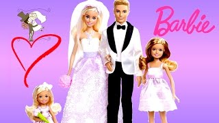 Barbie Wedding Gift Set Barbie Life In the Dreamhouse Bride Groom Bridesmaid Dolls [upl. by Maynord214]