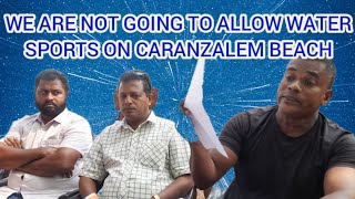 ‎MankulemGOA  Caranzalem fishermen warn govt against conducting water sports activities on beach [upl. by Aibun]