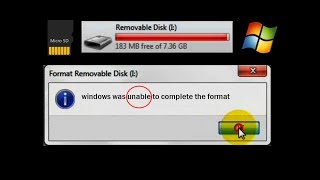 Unable To Complete The Format Solved Repair DamagedCorruptedWrite Protected Memory CardPen Drive [upl. by Tenrag]