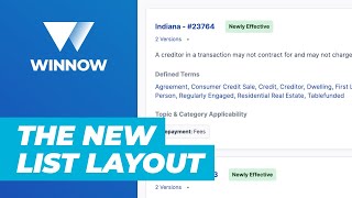 Winnow HowTo The New List Layout [upl. by Eimaraj]