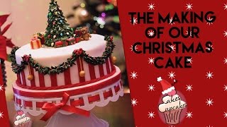 Christmas cake tutorial  How to decorate a fruit cake for Christmas  O Christmas Tree [upl. by Nylanaj]