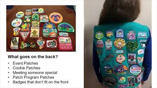 Girl Scout Vest 101 Party on the Back FUN Patches [upl. by Hilliard]