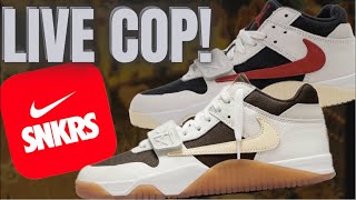 LIVE COP TRAVIS SCOTT JUMPMAN JACK SAIL AND DARK MOCHA ON SNKRS APP [upl. by Hoehne]