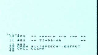 TI994A Speech [upl. by Nareik]