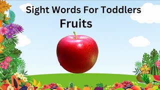 Names of Fruits Sight words for toddlers Flash Card Educational Video by genZ benZ Kids [upl. by Elohcim]