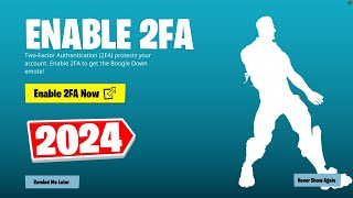 HOW TO ENABLE 2FA IN FORTNITE 2024 EASY METHOD [upl. by Mahon]