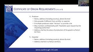 USMCA Certificate of origin requirements [upl. by Mcquade]