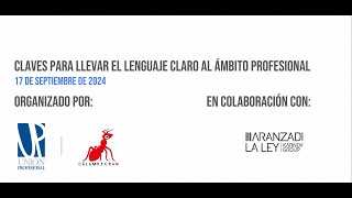 Claves para llevar el lenguaje claro al ámbito profesional [upl. by Arahk]