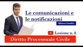 Procedura civile lezione n8 Le comunicazioni e le notificazioni [upl. by Smoot]