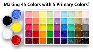 Making 45 Colors with Only 5 Primary Colors [upl. by Kurtz]