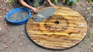 Cement craft amp Wood Circle  Nice DIY Gifts for Friends  Beautiful [upl. by Idnyc]