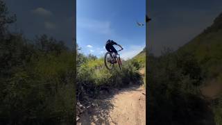 Huge drop 🤯 hardline music cover bike mtb mountainbike bikejumps automobile mtbdirtjump [upl. by Peonir]