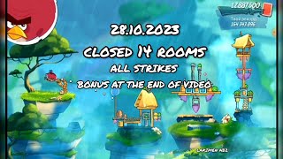 angry birds 2 clan battle 28102023 closed 14rooms all strikes [upl. by Etteuqram]