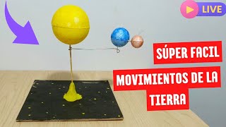 como hacer LOS MOVIMIENTOS DE LA TIERRA maqueta para niños muy fácil rotacion y traslacion [upl. by Eniamreg]