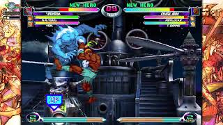 MvC2 Dhalsim air to ground unfly confirm to wall carry loop 92624 [upl. by Aileno]