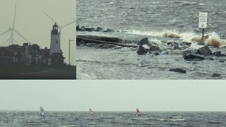 Hoogwater op Urk op 28 december 2023  Zo is Natuur  4K [upl. by Nady]