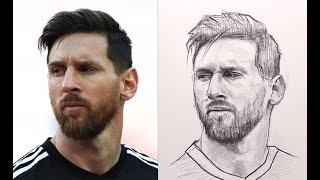 A Better way to Practice Drawing using loomis method  Messi [upl. by Odnamra]