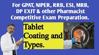 Pharmaceutics Tablets Part4 Coating Tablets amp Types For GPAT DRUG INSPECTOR amp MRB Preparation [upl. by Aseel949]