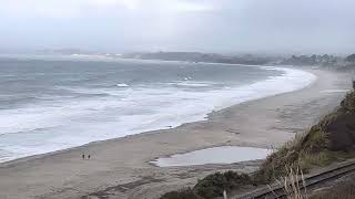 111823 0900 surf check Still some stormy looking water but a few folks are getting some tries [upl. by Tory]