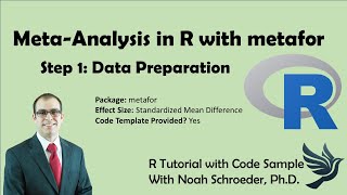 MetaAnalysis in R with metafor  Data Preparation How To Series with SMD effect size [upl. by Avery]