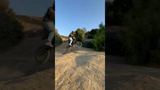 Can you whip it  dirtbike wheelie surron ebike mtb jump [upl. by Ardnaskela]