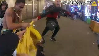 Shocking footage Police body cam shows attack on NYPD officers in Times Square [upl. by Liarret]