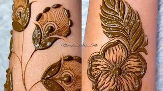 2 Different Types Khafif flowers Mehndi Design  Mehndi Art Me [upl. by Snahc]