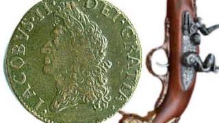 1690 Irish Gun Money James II 17th Century HalfCrown May Williamite War Irish Coin Token [upl. by Akemit]