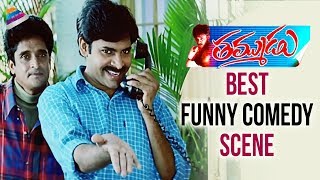 Thammudu Comedy Scenes  Pawan Kalyan sneaking into Preethi Jhangianis class  Brahmanandam [upl. by Amargo]