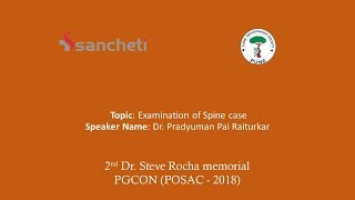 Examination of Spine case By Dr Pradyuman Pai Raiturkar [upl. by Ursa]