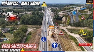 Izgradnja Brze saobraćajnice Požarevac  Mala Krsna dron video radovi construction [upl. by Yllil248]